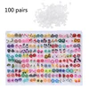 100Pairs Flower Women'S Earrings Set Assorted Styles Polymer Clay Earrings Lot for Kids Fashion Jewelry Gift 2