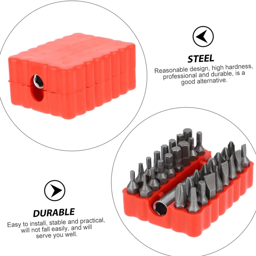 33pcs Magnetic Security Screwdriver Bit Torq Torx Hexagonal Star Spanner Electric Holder Bits Set