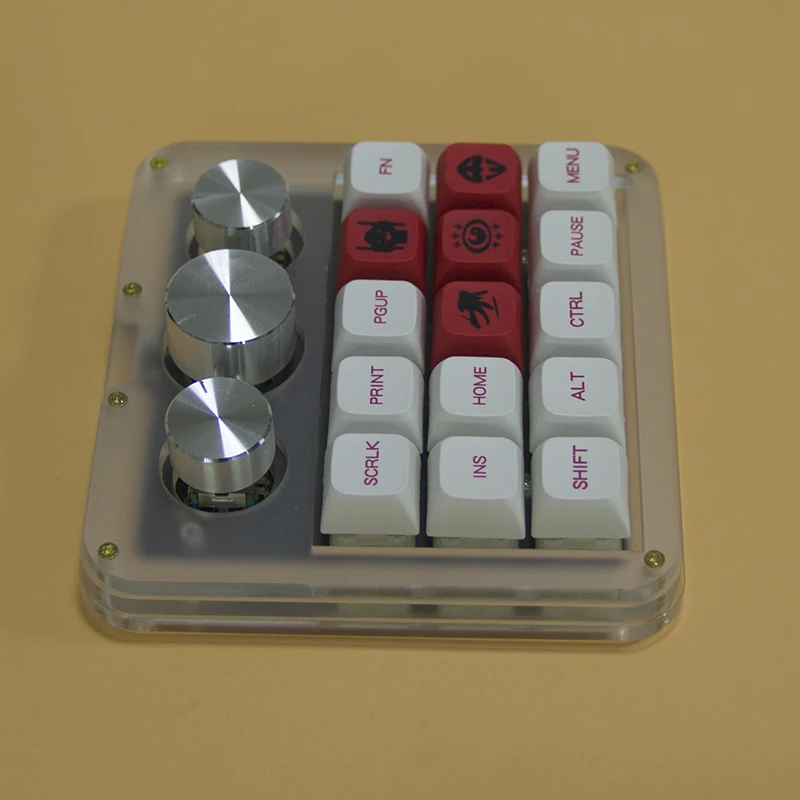 Botão de Teclado Macro 15key Mais Botão Teclado Mecânico Quente Swap Designer com Uma Mão Kepad da Vinci Photoshop Via Qmk sem Tampas - Imagem 4