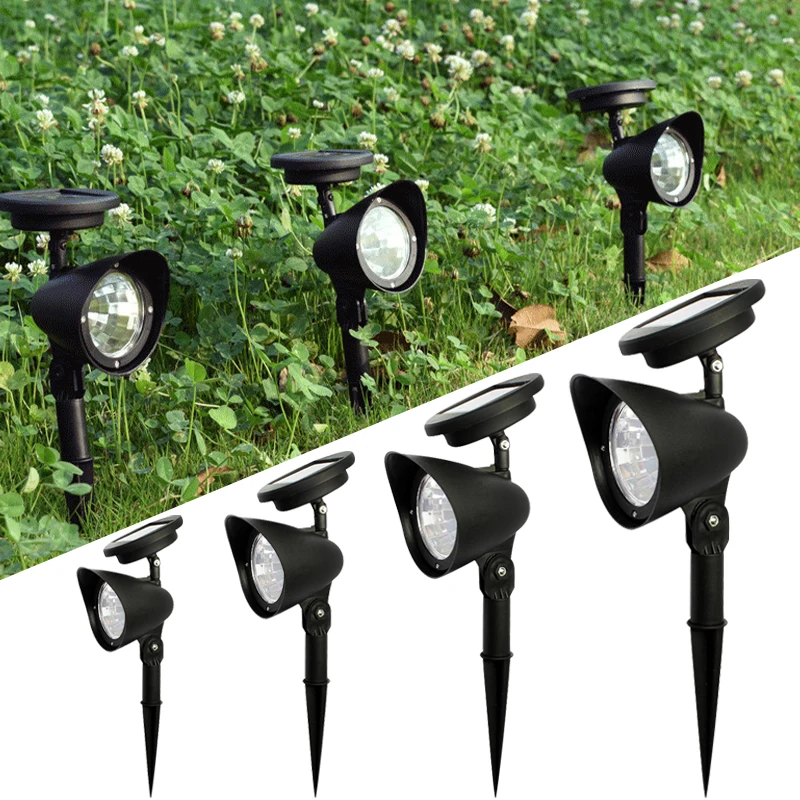 

LED Outdoor Solar Lawn Lights Landscape Spotlights IP65 Waterproof Upgraded Solar Powered Wall Lamp Villa Garden Decorative