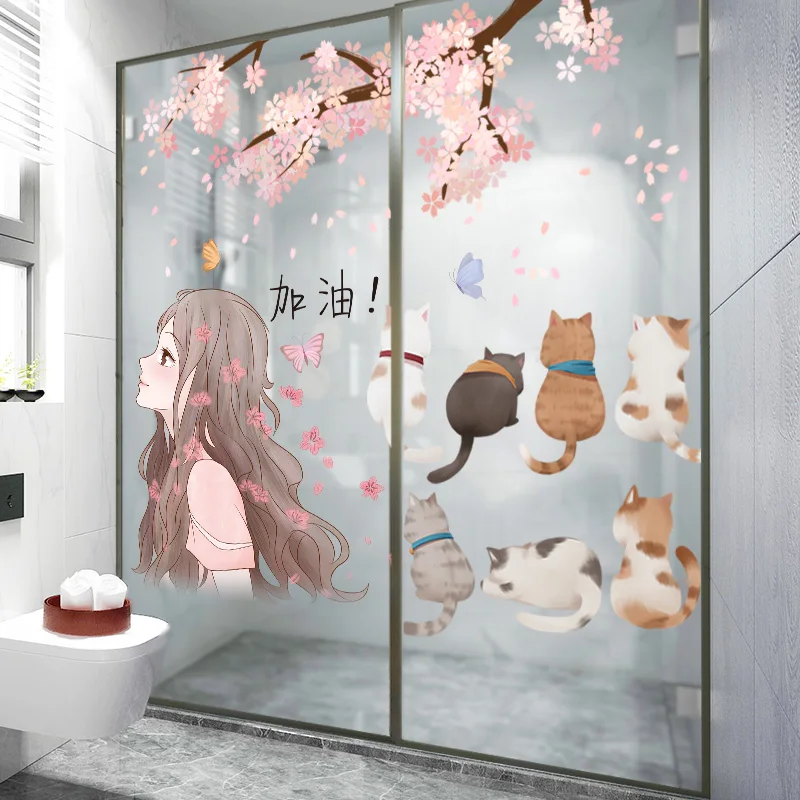 

Cartoon Girl Wall Stickers DIY Cats Animals Wall Decals for Kids Bedroom Baby Room Children Nursery Home Decoration