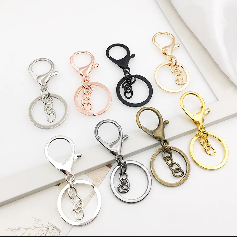 2pcs Alloy Colorfast Keychain Clasp Hooks Link Rings Lobster Clasps For  Jewelry Findings Diy Charms Accessories Wholesale - Jewelry Findings &  Components - AliExpress