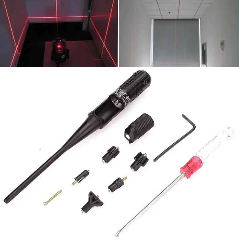 Red Dot Laser Pointer Boresighter Bore Sighter Kit for Hunting .22 to