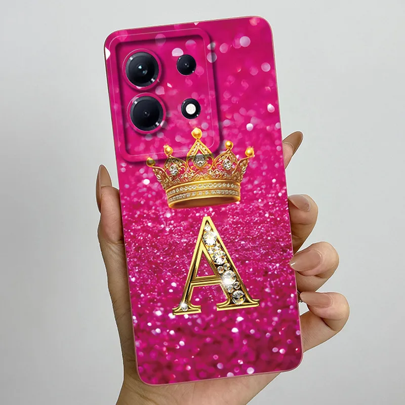 Stylish Initial Letter Phone Case - Soft Silicone TPU Lens Protector