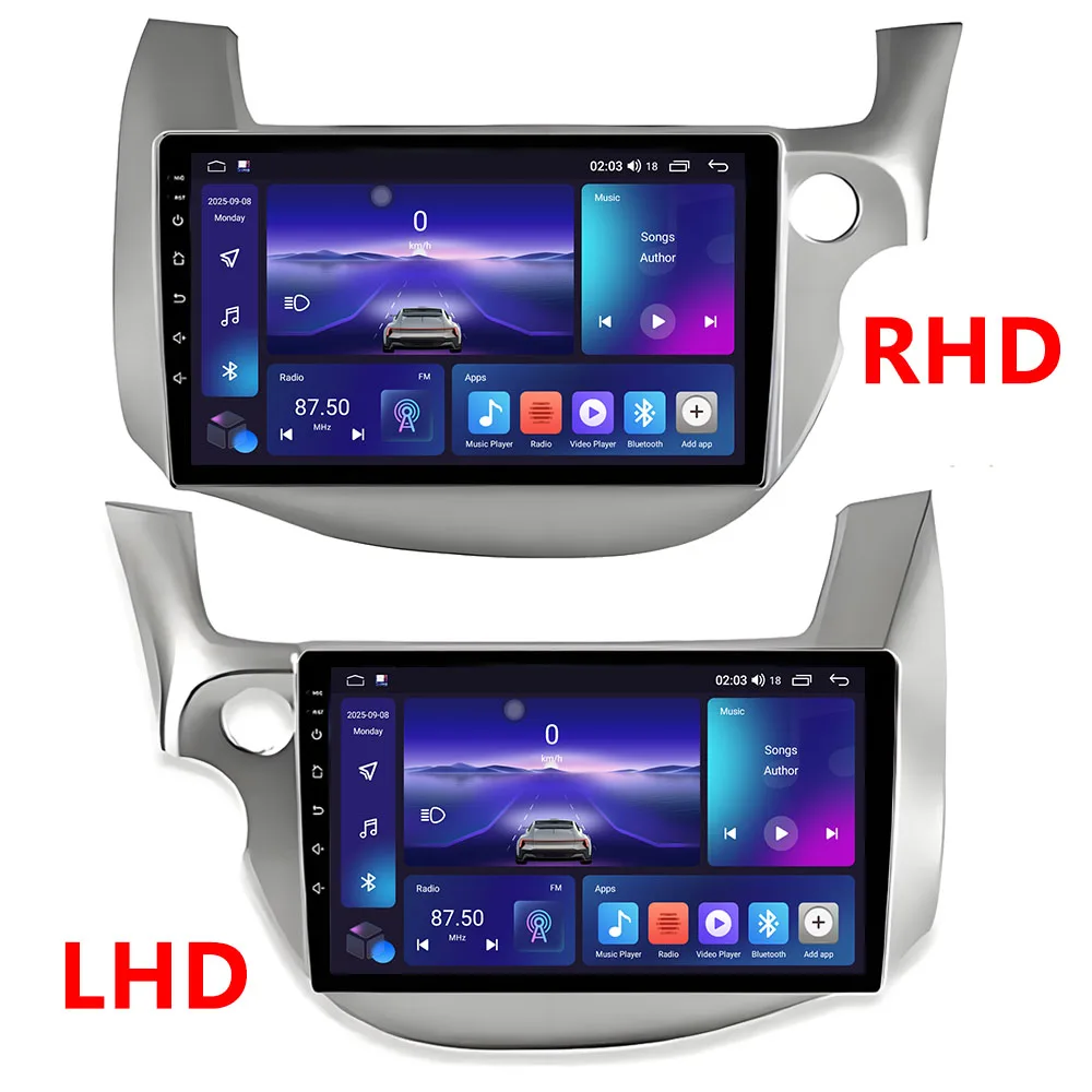 Per HONDA FIT JAZZ 2007-2014 Navigazione GPS 2Din 4G Android 16 WiFi DSP CarPlay Autoradio Stereo Lettore Multimediale Video