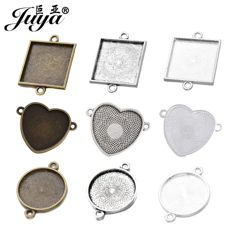 16 Pezzi Pendenti Con Colla In Ottone, Impostazioni Cabochon In Lega - Foto 9