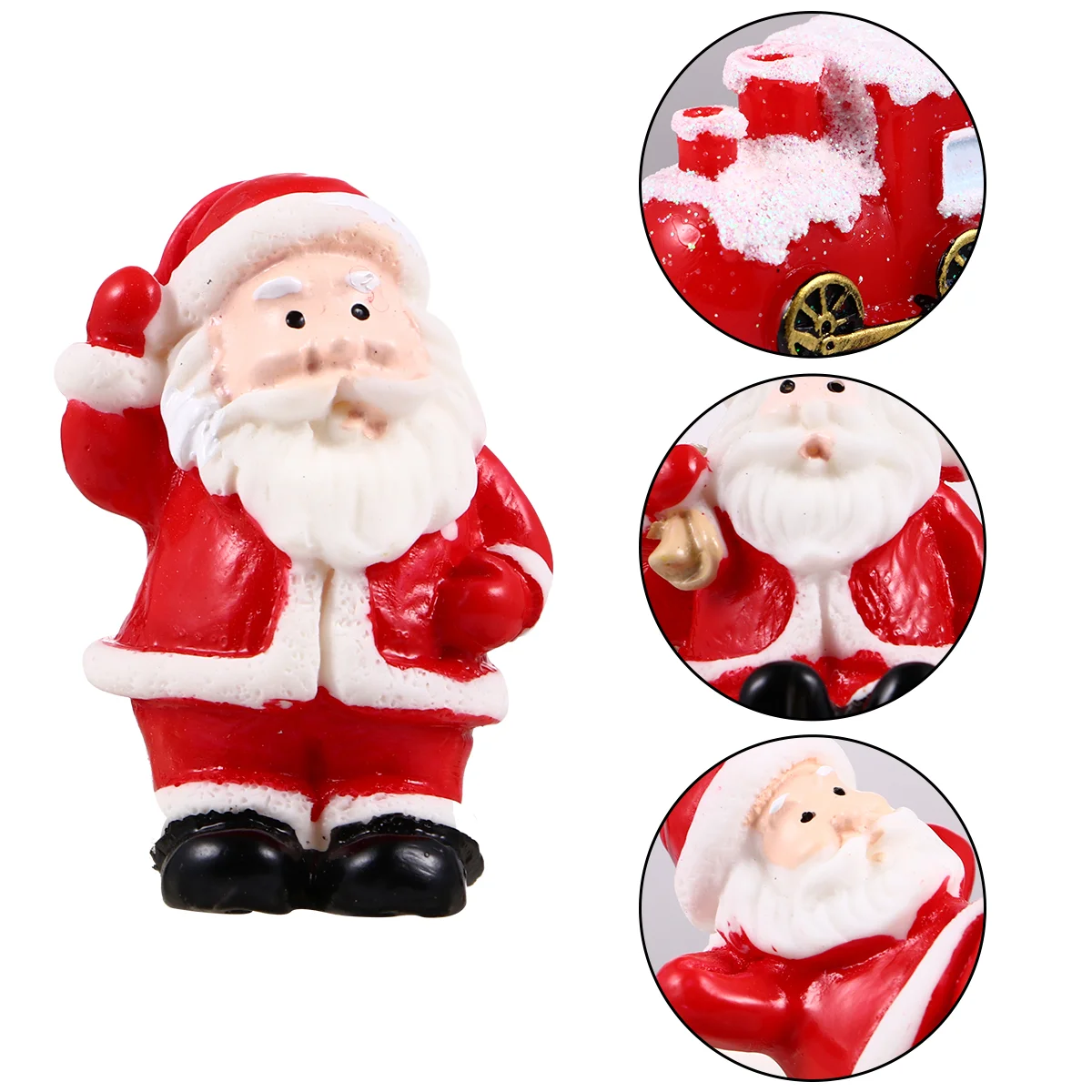 

Christmas Miniature Snowman Santa Claus Reindeer Figurines Micro Landscape Ornament Xmas Tree Figurines(Random Patterns)