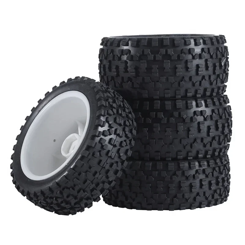4 Ruote RC Con Pneumatici 12 Mm – Per Wltoy 144001, 124019, Traxxas 1/10