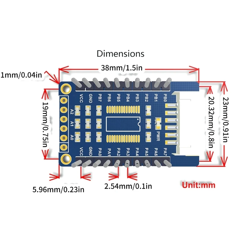MCP23017 I2C 확장 보드 16핀 추가 지원 8개 확장 모듈 사용