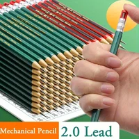 Plastic Mechanical Automatic Pencil 2.0 Replaceable Black Refill Color Lead Sharpener Hexagonal Barrel For Writing 12 Color 1