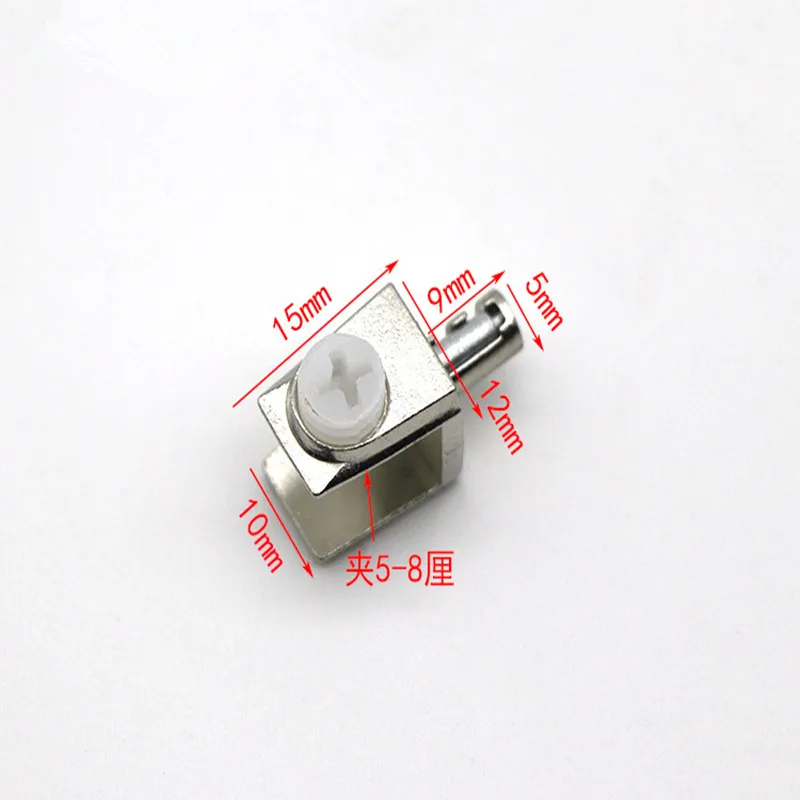 10pcs Zinc Alloy Square Glass Bracket Support Expansion Bolts Clip Holder Glass Shelf Screw Hardware Accessories