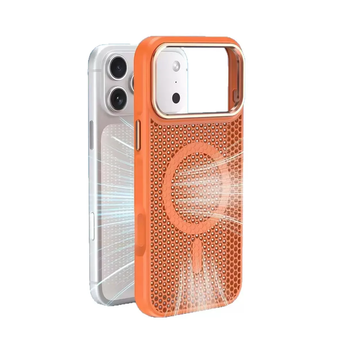 Honeycomb Silicone Protective Case with Magnetic Suction and Stand Function