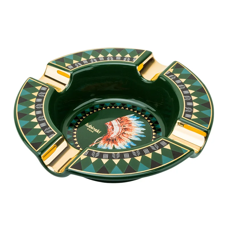 منفضة سجائر LUBINSKI الخضراء المصنوعة من السيراميك...