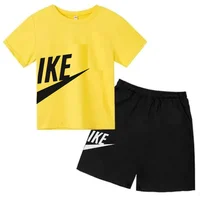 Brand Print Fan Clothes Children Teen T Shirt Suit Summer Top +shorts 2 Pcs Set Short Sleeve Casual Fashion Boys Girls Kid Set 1