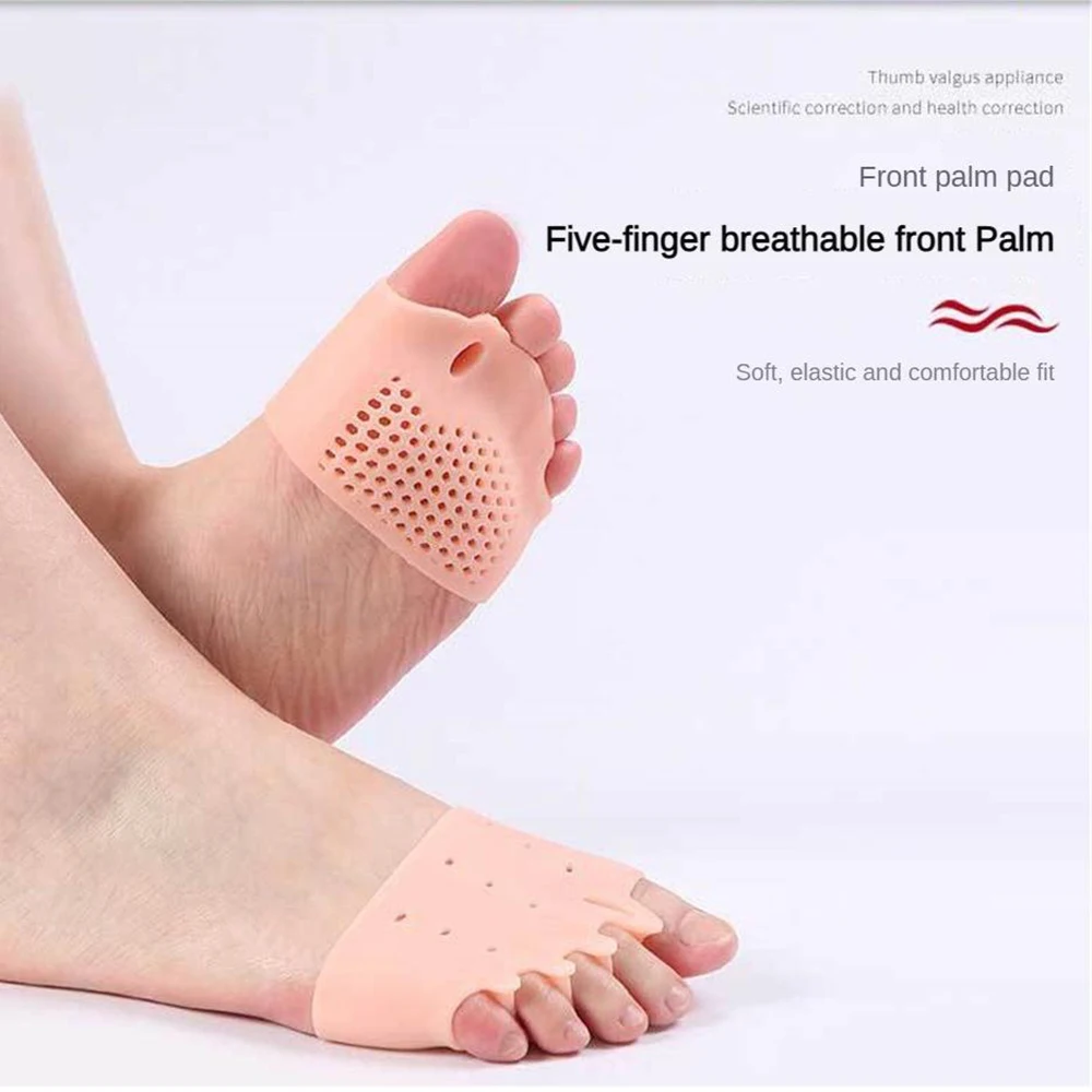 2 Comfortable Silicone Front Foot Pads for Foot Health and Bunion Relief, Perfect for outdoors and Home Use