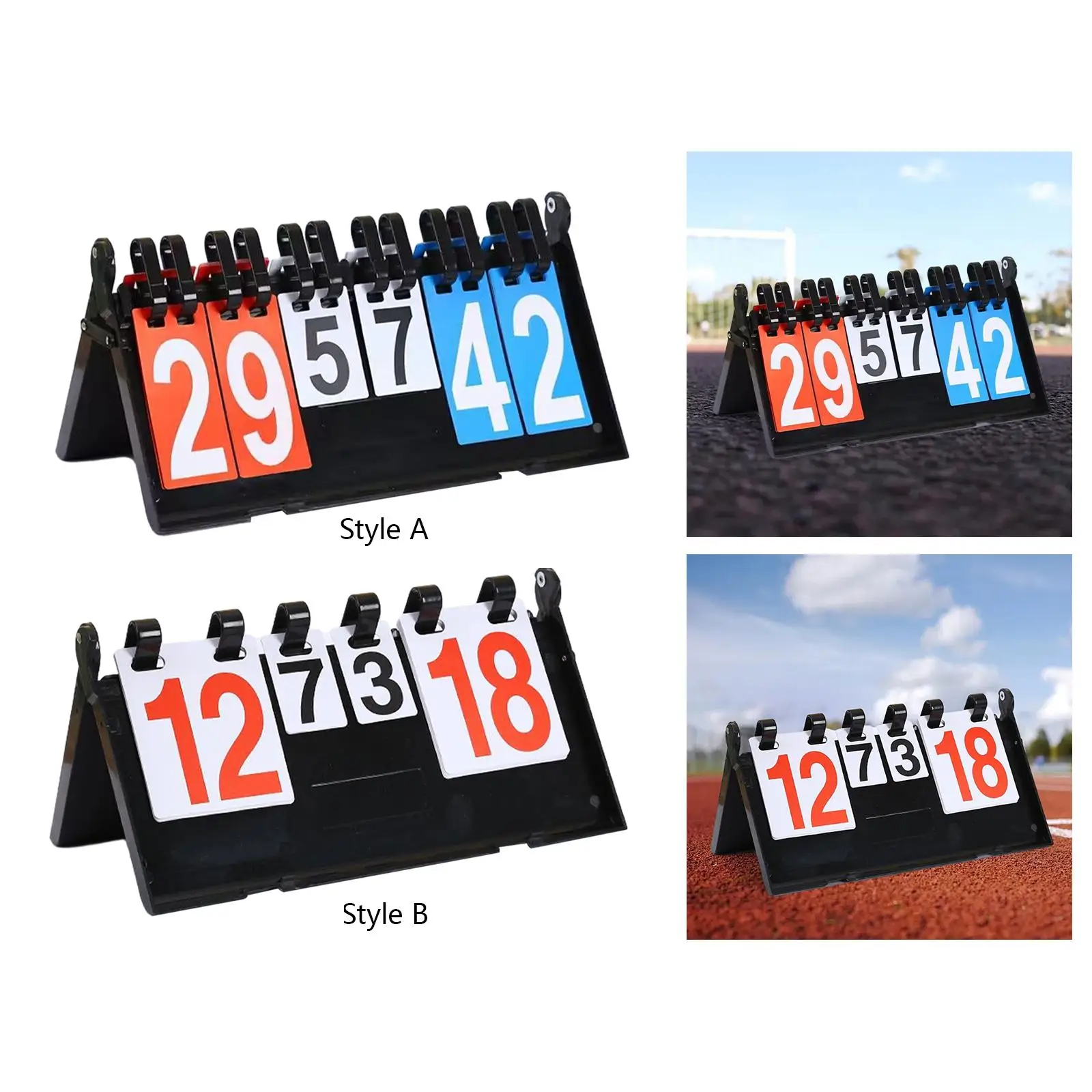 Scoreboard Flipper Manual Foldable Score Keeper for Volleyball Soccer Tennis