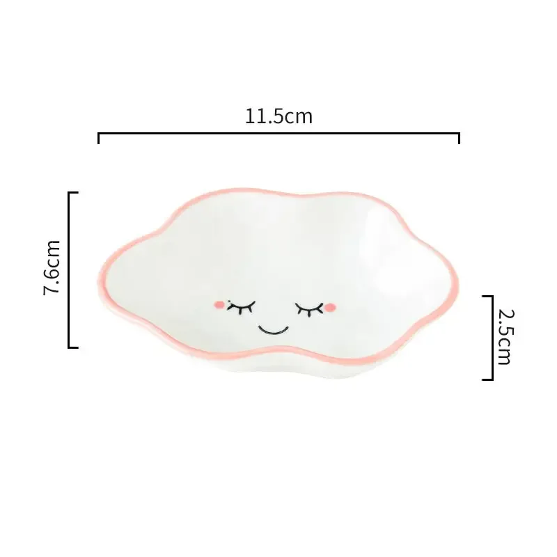 Ceramic Cute Clouds Dipping Sauce Dish Hot Pot Seasoning Dishes Salad Bowl Tableware Kitchen Soy Vinegar Snake Dessert Plate images - 6