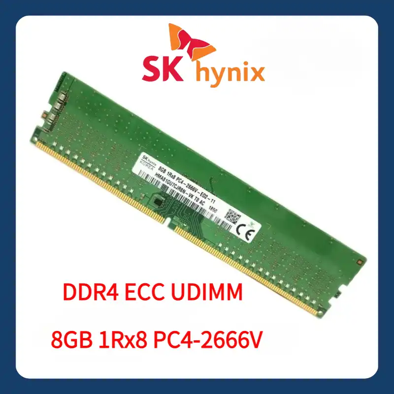 SK hynix 8GB 1Rx8 PC4 2666V DDR4 2666MHz Pure ECC UDIMM