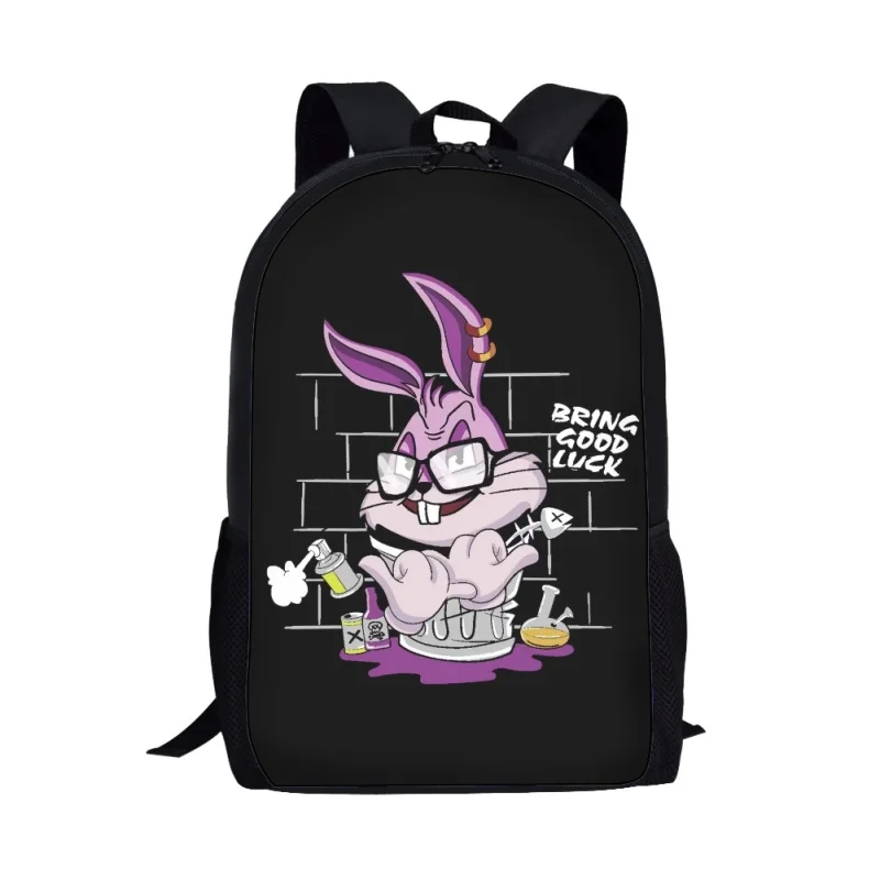 

Fashion Cartoon Trend Rabbit Printing Backpack For Kids Children Schoolbag Teen Boys Girls Book Bag School Student Book Rucksack