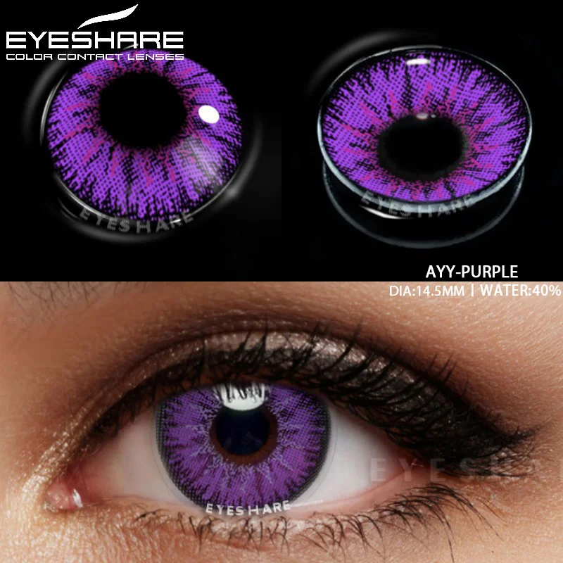 Vibrant Colored Contact Lenses for Cosplay and Beauty - Yellow, Red, Blue, and Green Options