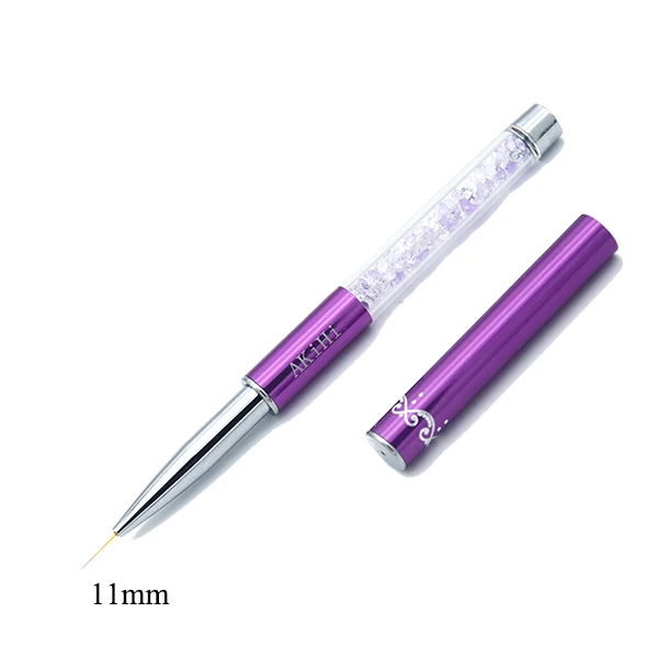 5-20mm Nail Art Line Painting Brushes Crystal Acrylic Thin Liner Drawing Pen Manicure Tools UV Gel 5