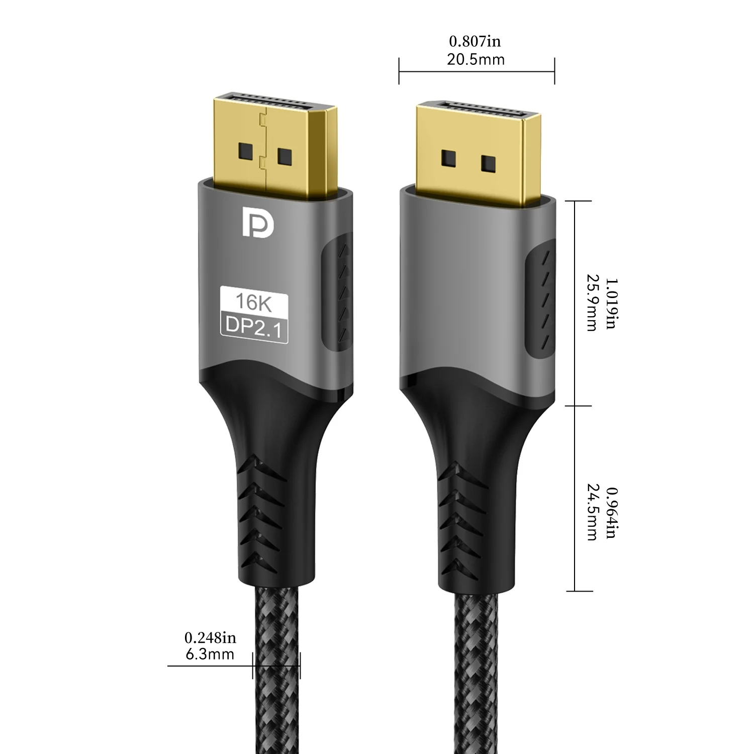deleyCON 5m DisplayPort-Kabel 1.4 (8K@60Hz 4K@165Hz 2K@360Hz/240Hz/165Hz/ 144Hz) UHD WQHD HDR AMD FreeSync NVIDIA G-Sync - voor Gaming Monitor Grafische Kaart PC deleyCON 5m DisplayPort-Kabel 1.4 (8K@60Hz 4K@165Hz 2K@360Hz/240Hz/165Hz/ 144Hz) UHD WQHD HDR AMD FreeSync NVIDIA G-Sync - voor Gaming Monitor Grafische Kaart PC