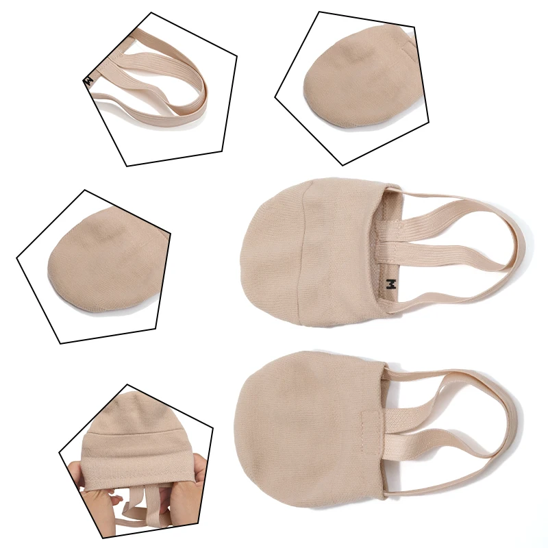 Girls Rhythmic Gymnastics Shoes Ballet Dance Shoes Half-palm Shoes Women's Children's Suede Half Foot Toe Shoes Belly Dance Shoe 6
