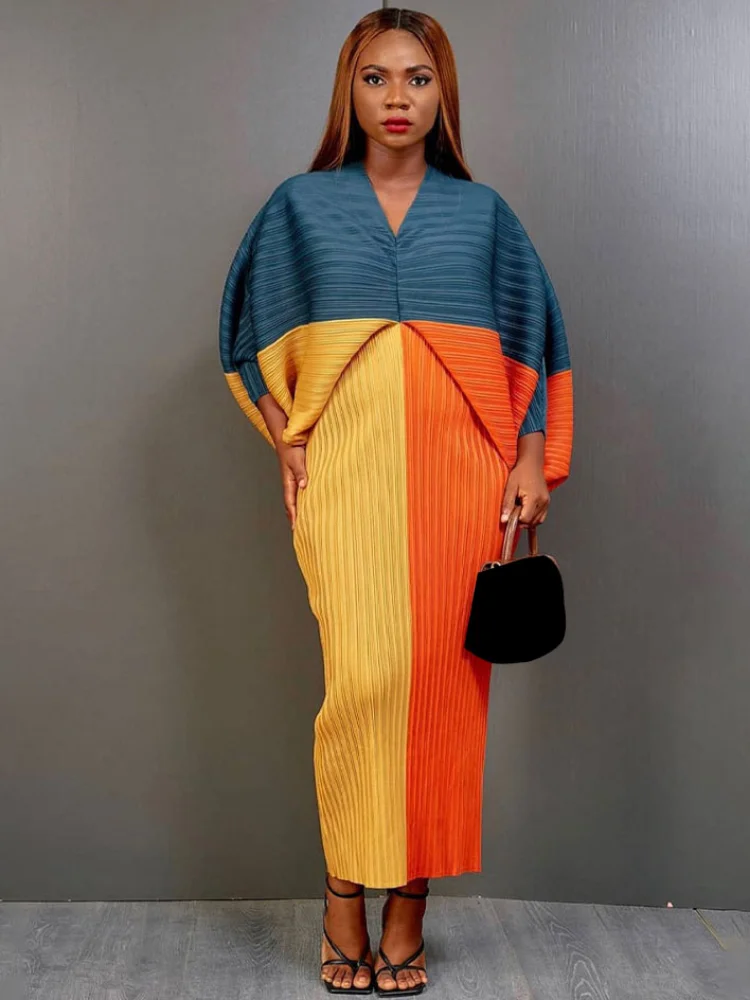 

Женское платье с рукавом «летучая мышь», V-образным вырезом