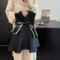 KIDCRKJ Robe d'été vintage froncée pour bébé fille, robe rayée sans manches pour bébé fille de 1 à 8 ans, robe à nœud pour enfant 4