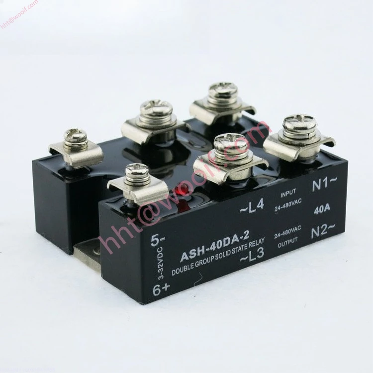 40A 2상 무접점 계전기 ASH-40DA-2 DC AC 제어 24VDC 부하 480V