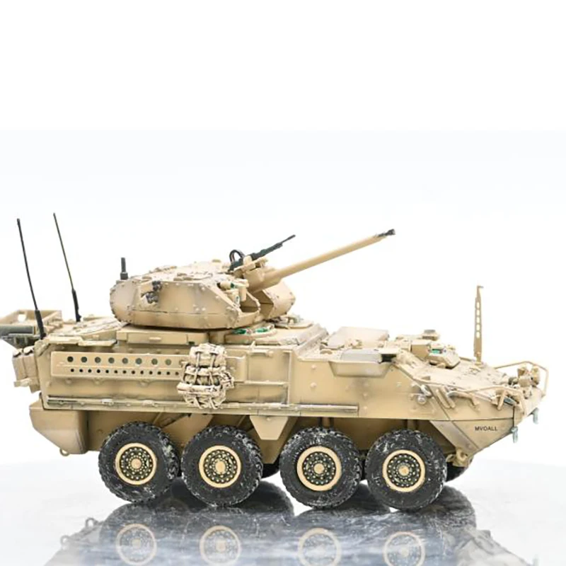 다이캐스트 1:72 스케일 미국 M1296 드라군 보병 추적 전투 차량 완제품 탱크 모델 컬렉션 선물 장난감
