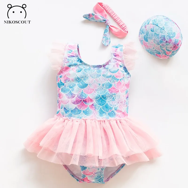 Swimsuit Girl Baby Mermaid Swimsuit Baby Skirt Princess Children's Bikini Beach Vacation Cute