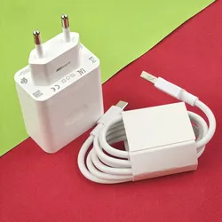 33W SuperVOOC Fast EU USB Charger with 1M Type C Cable - EU Add Cable