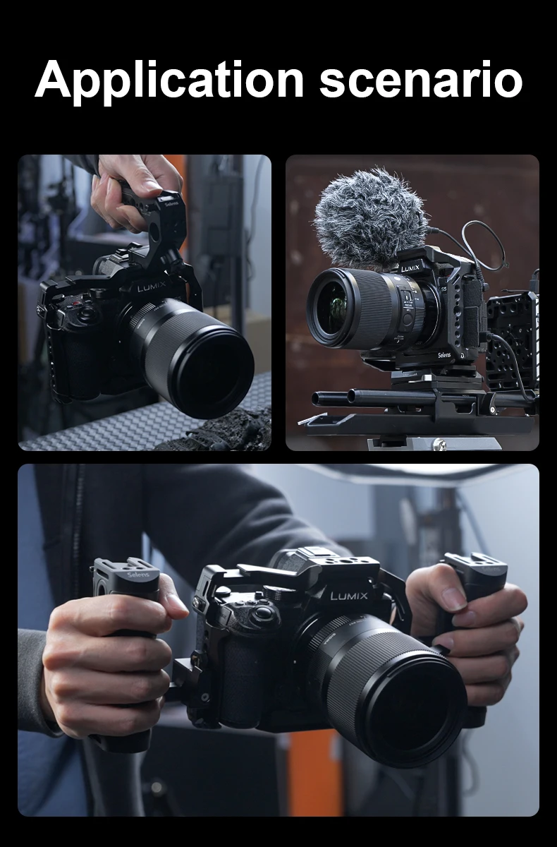 Camera Full Cage for Lumix S5ll/IIX with Multiple Expansion Holes Aluminum Alloy