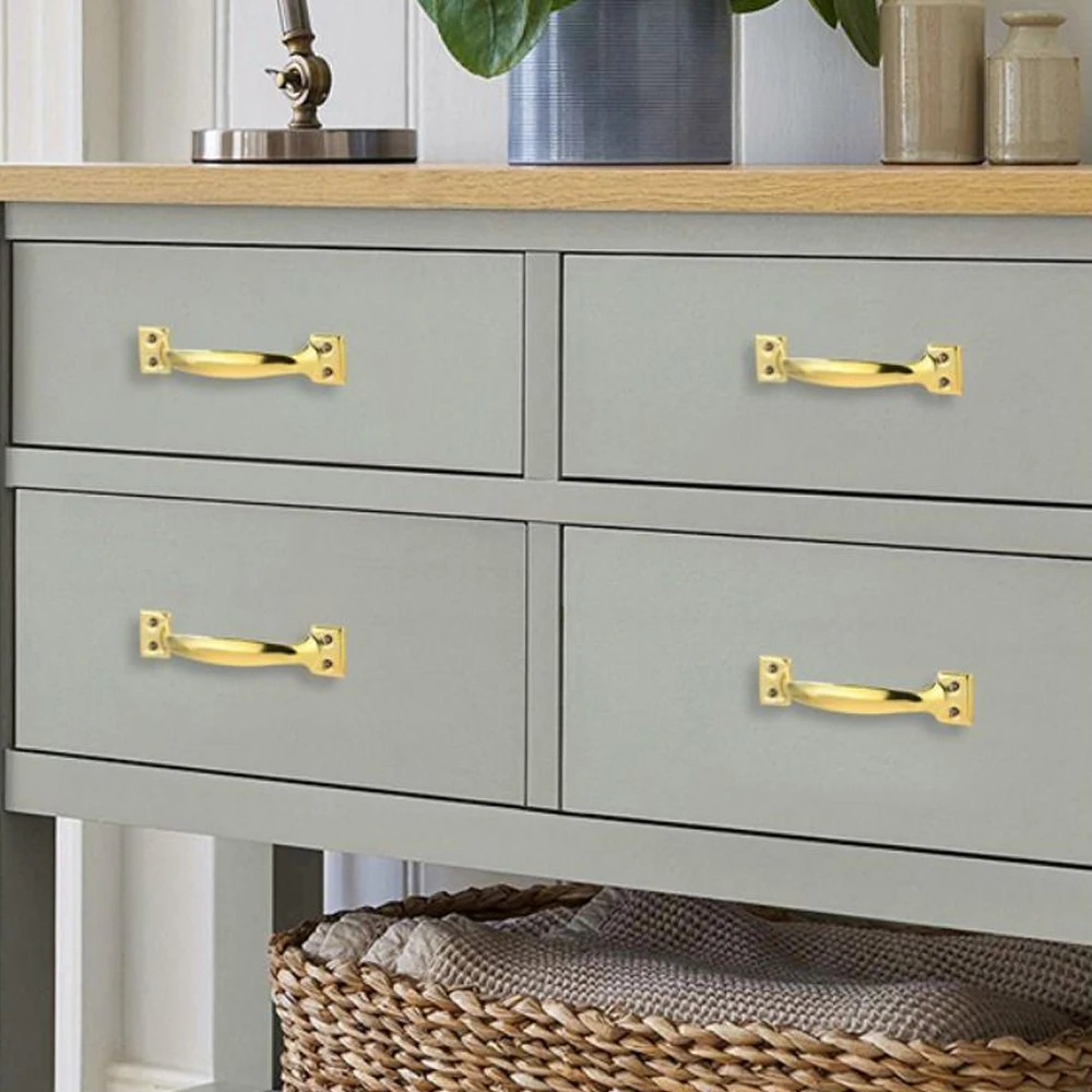 Door Handles Iron Furniture Pull Bow-Shaped Barn Door Knob Drawers Handle Wardrobe Cabinet Door Garages Sheds Hardware