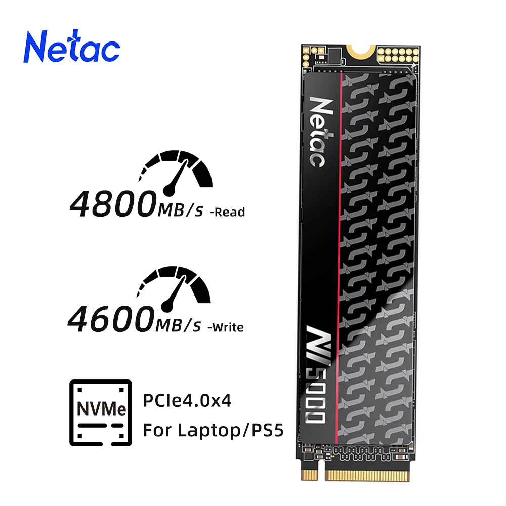 Netac-Disque dur interne SSD pour PC, 1 To, 2 To, 4 To, PS5 SSD NVMe M.2  PCIe 4.0x4 DRAM Cache - AliExpress