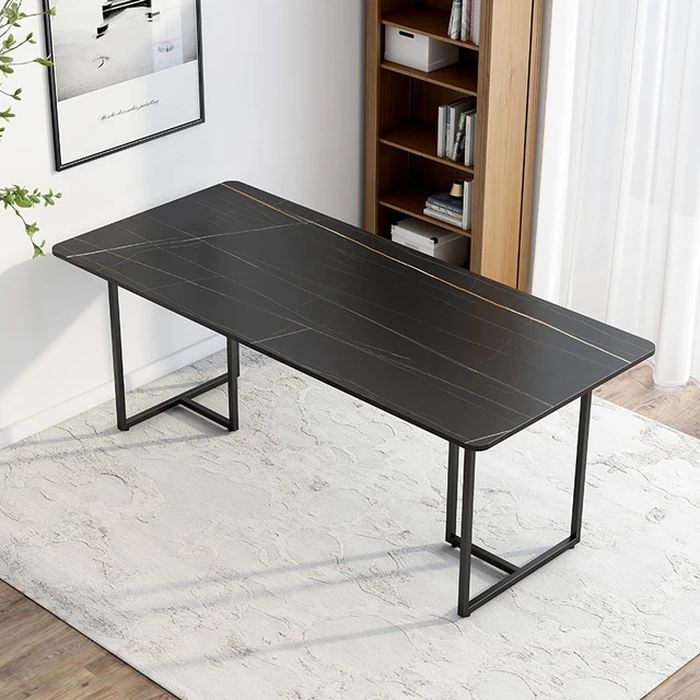 Mesa escritorio madera 120x60x70 metal negro