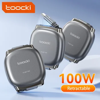 Toocki Type C vers USB C 100W câble rétractable 480Mdps câble de chargeur rapide Mini taille pour iphone 16 15 Pro Max câble de données Samsung