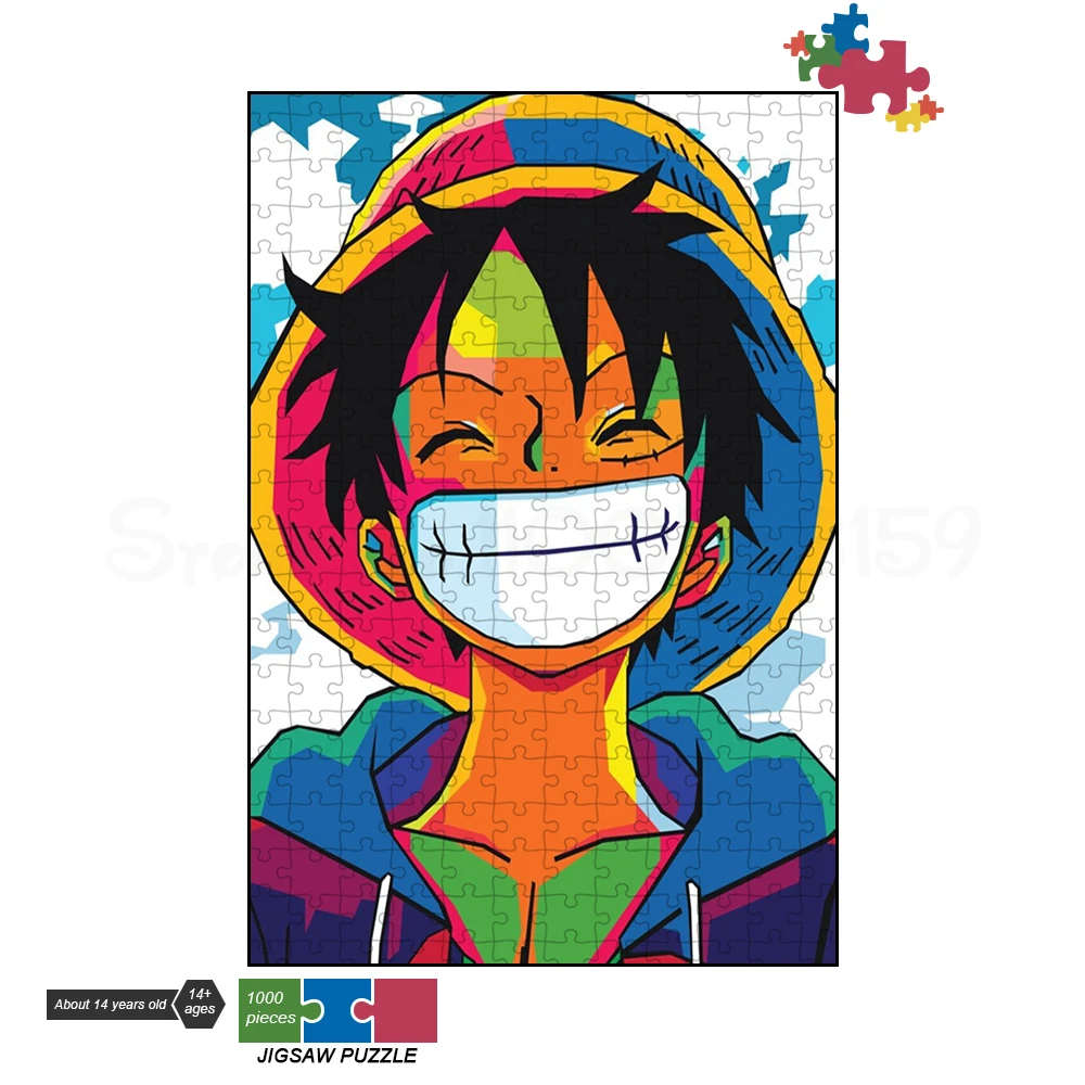 300/500/1000 Pieces One Piece Jigsaw Puzzles Luffy Games Puzzles Zoro Board  Games Japanese Manga Cartoon Puzzle Educational Toys - Puzzles - AliExpress