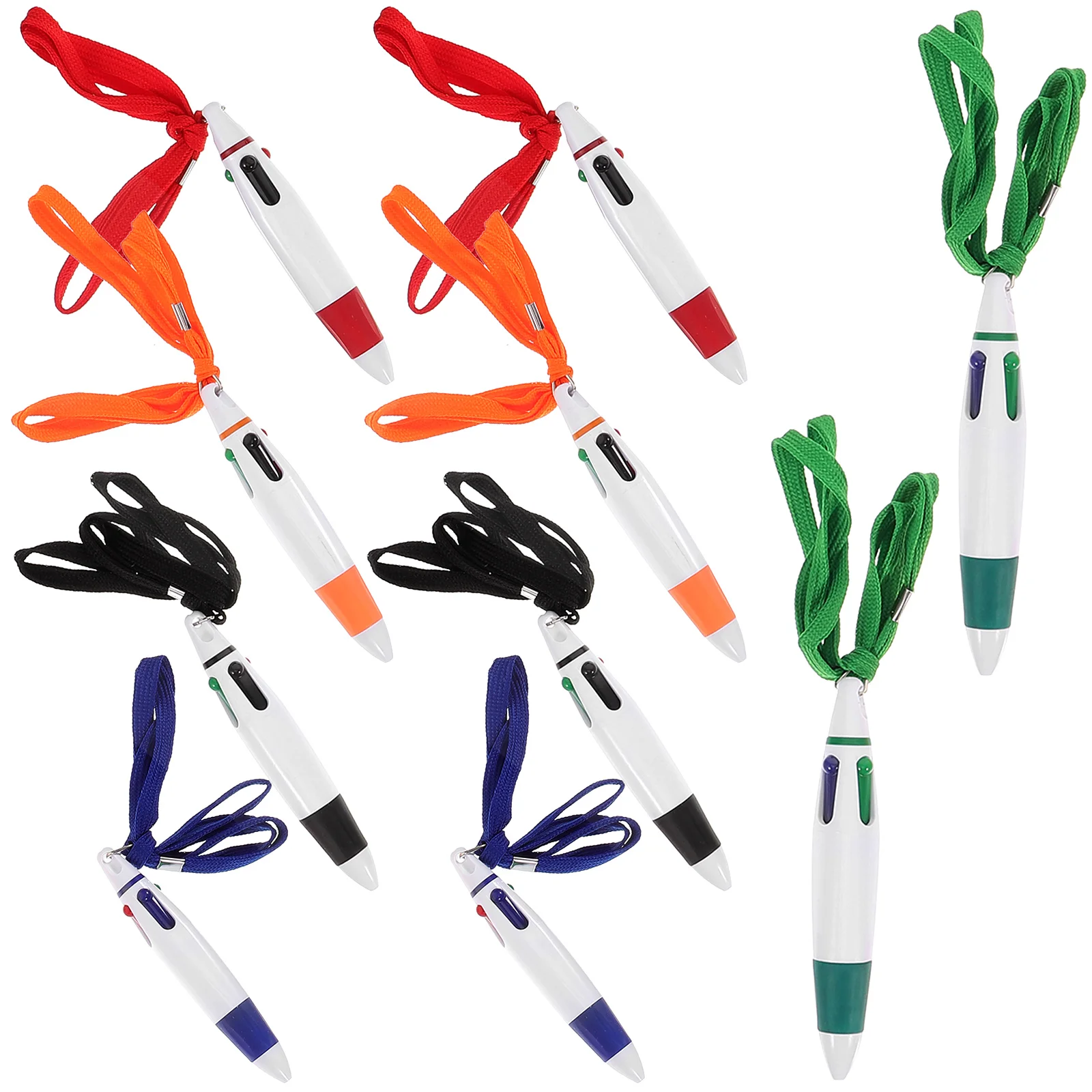 

Neck Pens Multicolor Ballpoint Pen Lanyard Retractable Shuttle Pens Ink Writing Pen