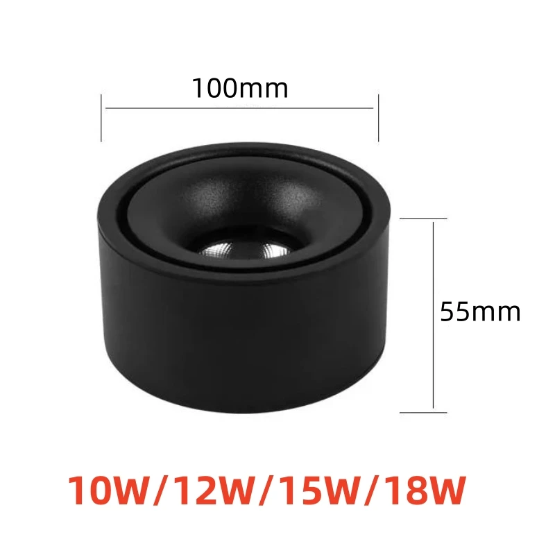 Led 통 천장 조명 AC220V 7W 10W 12W 15W 스포트 라이트 표면 장착 램프 욕실 주방 실내 조명