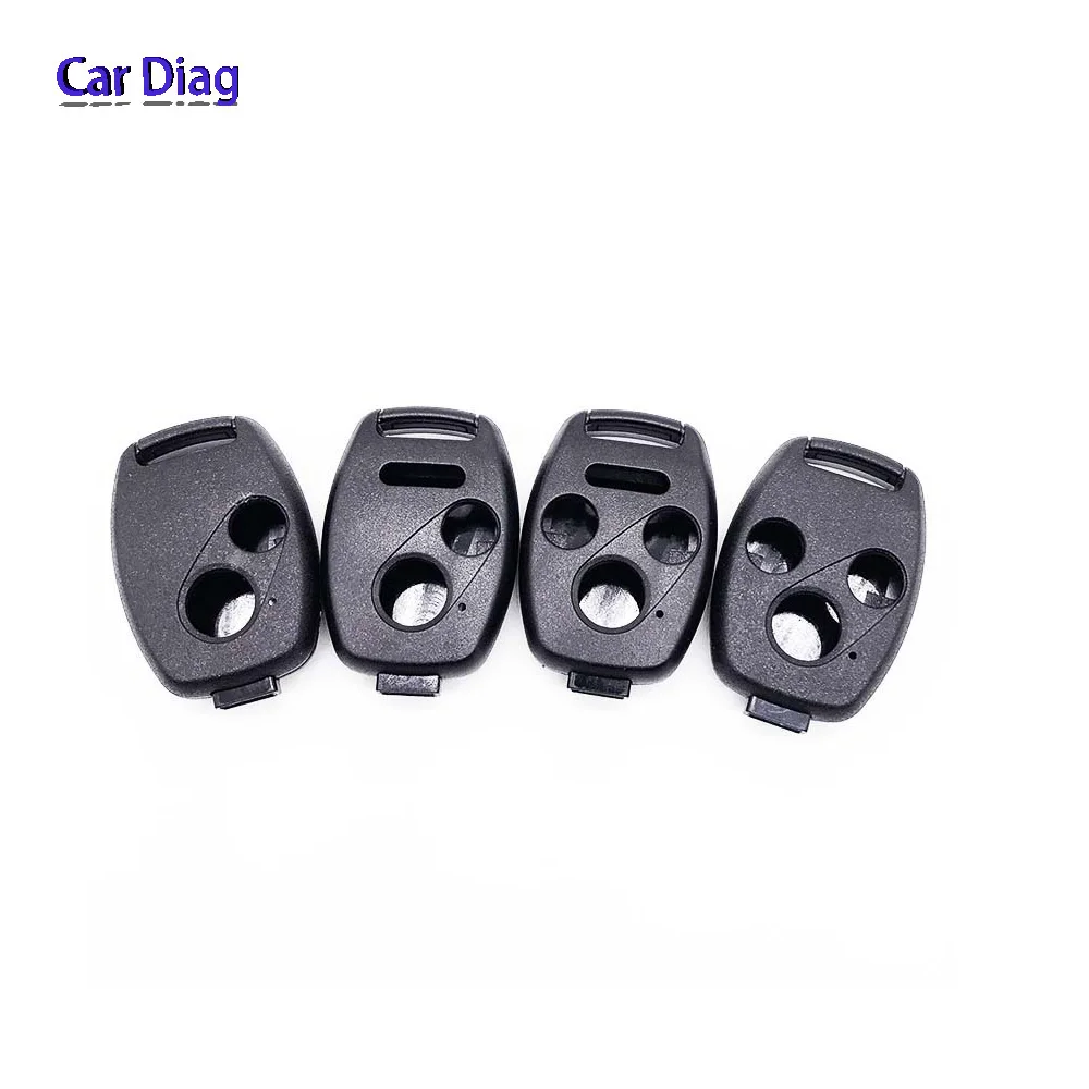 10Pcs/Lot Car Key Shell Uncut Blade 2/3/4 Buttons Remote 2003 2007-2013 For HONDA Accord CRV Pilot Civic