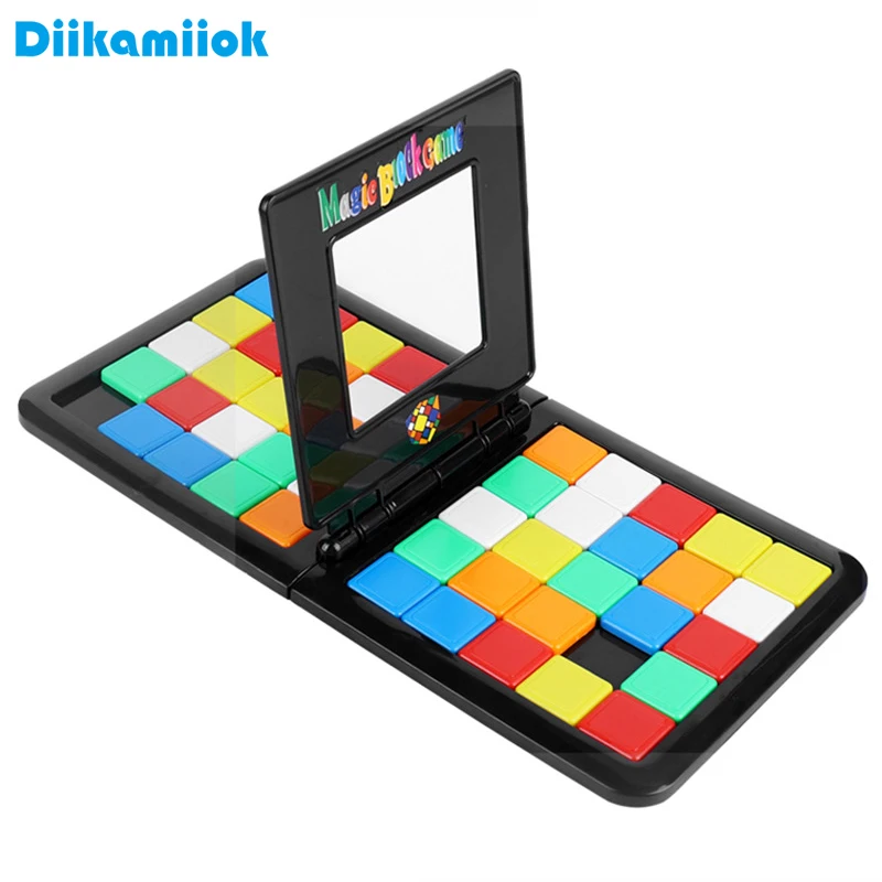 3D Puzzle Board Jogos de Desktop Educacionais Duas pessoas Batalha  Brinquedos Infantil DIY Forma Geométrica Building Blocks Color Matching