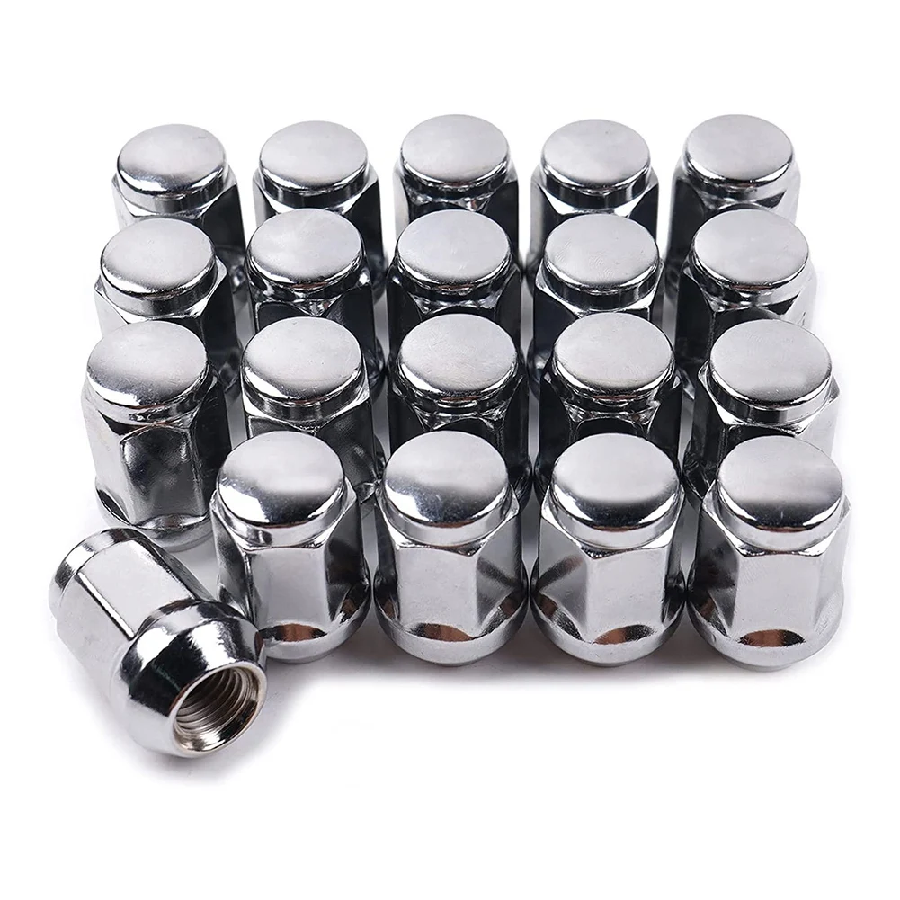 

20Pcs 14X1.5 Lug Nuts - 19mm Lug Nut 1.38 inch Tall 3/4 inch Hex Chrome Lug Nuts, for 1999-2021 Chevy Silverado 1500