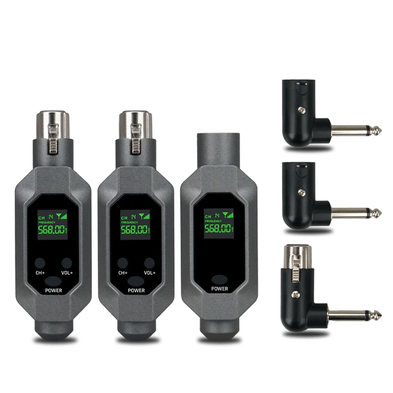 무선 마이크 송신기 리시버 Xlr 무선 마이크 시스템에 연결, 다이나믹 48V 콘덴서 마이크