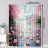 2pc,  Drapes Floating green leaves Machine Washable Fabric,Without Electricity Holiday Decorations Suitable for Bedroom Office 6