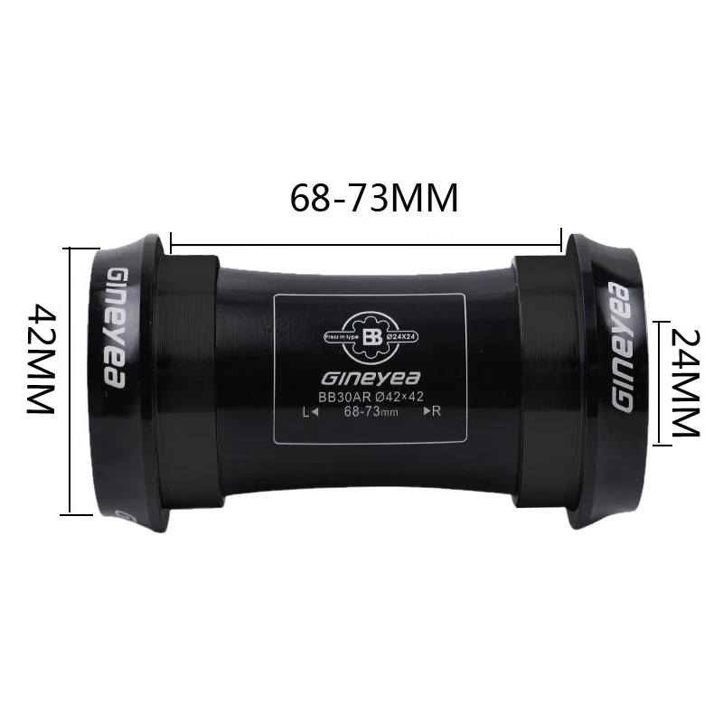 GINEYEA PF30 BB30 нажимный Нижний Кронштейн 7075AL CNC ось велосипеда GXP внутренний 24 мм22 мм BB Части (art.: 7b268b6b2) - 7b268b6b2