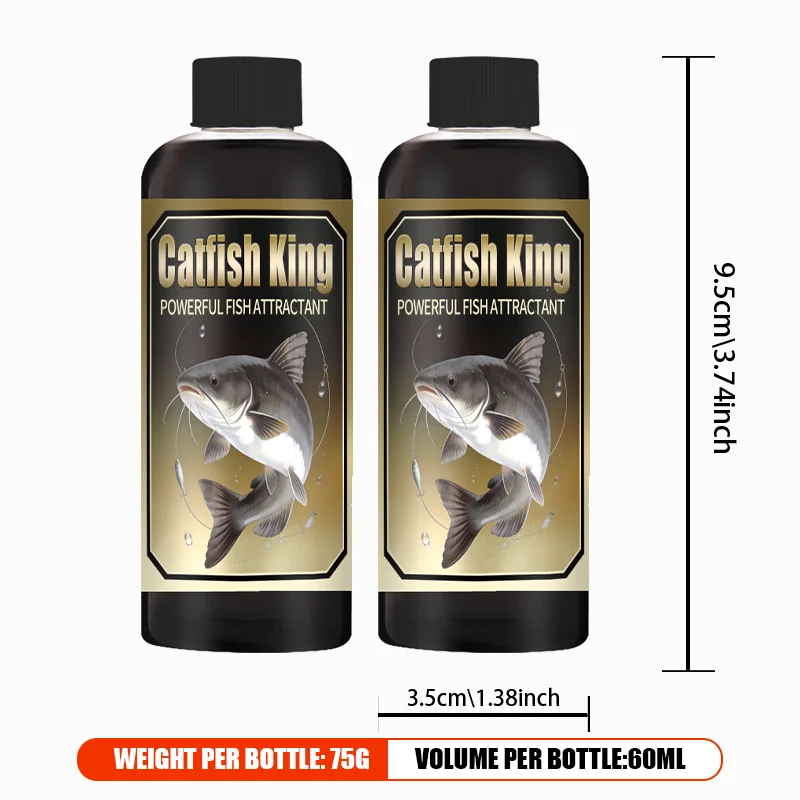 1/2 Stück Catfish King Catfish Frenzy Langlebiger flüssiger Lockstoff zum Sperrfischen – Allzweck-Süß-/Salzwasser usw – Detail 15