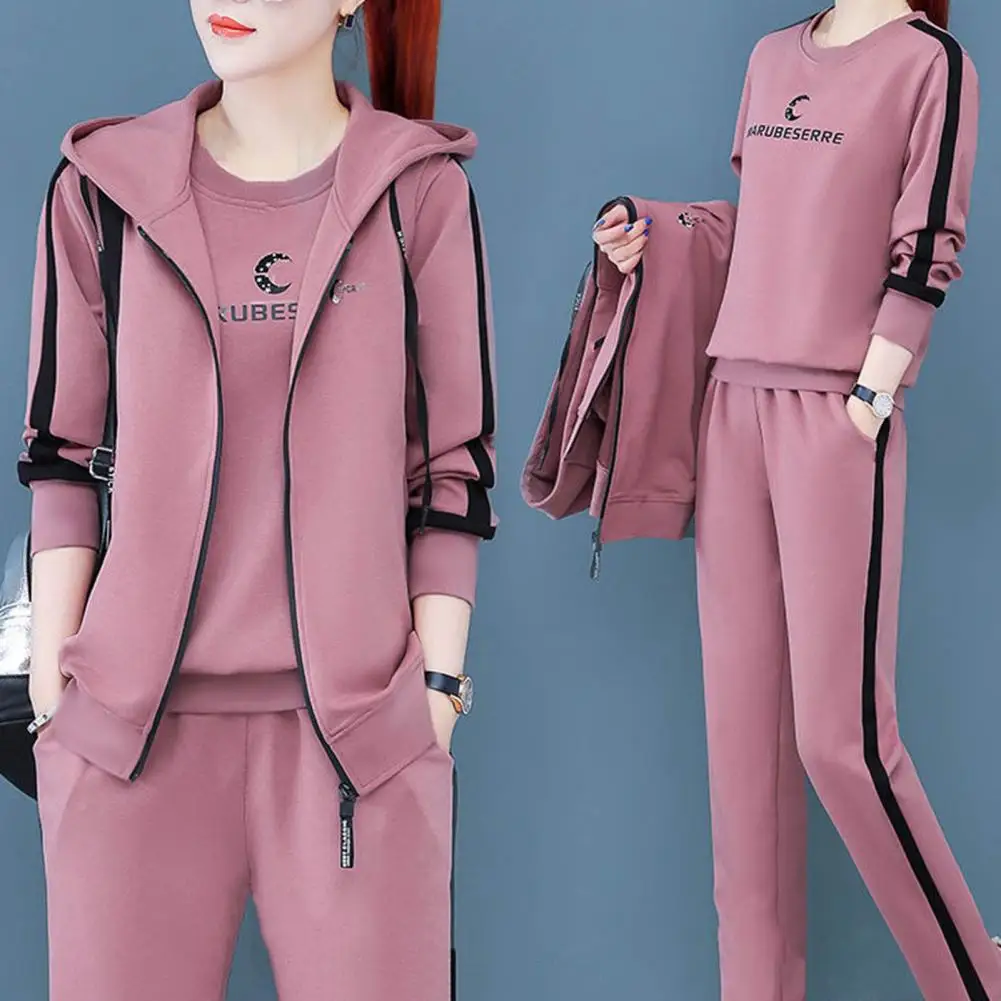 Sportswear Suit Hoodie Sweatpants Vest