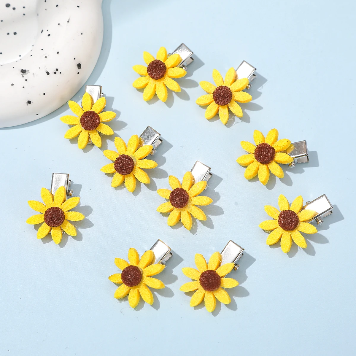 Sunflower Clip Yellow Sweet Hairpin For Women Girls Simple Summer Headwear Hair Crabs Hairpin Fashion Beach Hawaii Accessories